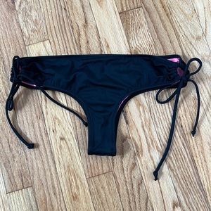 VS Pink Black Cheeky Swim Bottoms